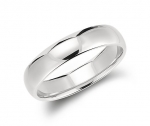 Low Dome Wedding Ring in Platinum (5mm)